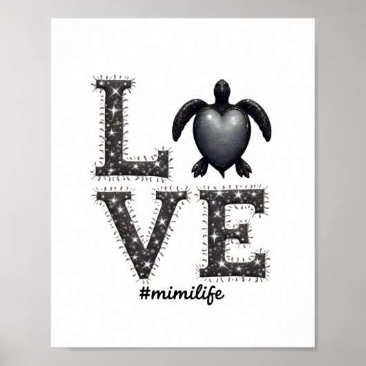 Grandma Turtle - Love Mimi Life Zee Turtle, Mimi T Poster (Voorkant)