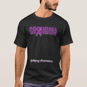 GrandMa van een Warrior Epilepsy GrandMa Paarse Ri T-shirt