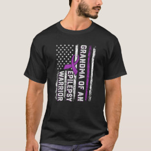 GrandMa van een Warrior Epilepsy Paarse Ribbon Sup T-shirt