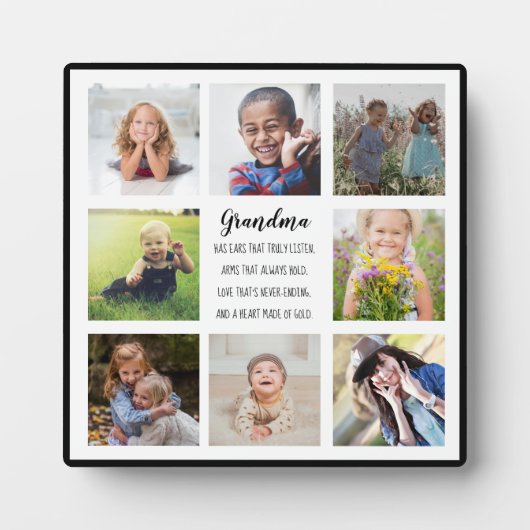 Grandma Verse 8 Photo Tabletop Plaque with Easel (Devant)