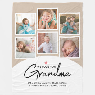Grandma we houden van je 6 Fotoscriptantenne Fleece Deken