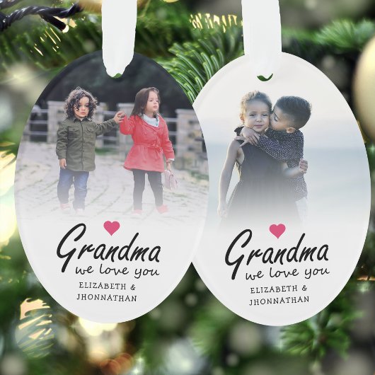 Grandma we love you Script 2 sided template Photo