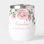 Grandma Year Established Custom Pink Roses (Voorkant)