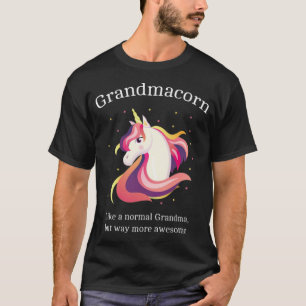 Grandmacorn Geweldige Grandma Unicorn hoefijzer am T-shirt