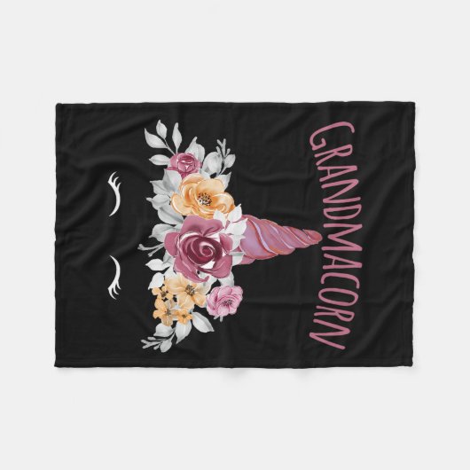 Grandmacorn Unicorn Grandma Premium Fleece Deken (Voorkant (Horizontaal))