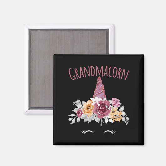 Grandmacorn Unicorn Grandma Premium Magneet (Voorkant / Achterkant)