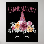 Grandmacorn Unicorn Grandma Premium Poster (Voorkant)