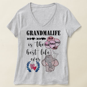 Grandmalife is de beste persoonlijke grootmoeder t-shirt