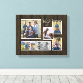 Grandmas Blessings Family Photo Collage Script Canvas Afdruk (Insitu (Houten vloer))