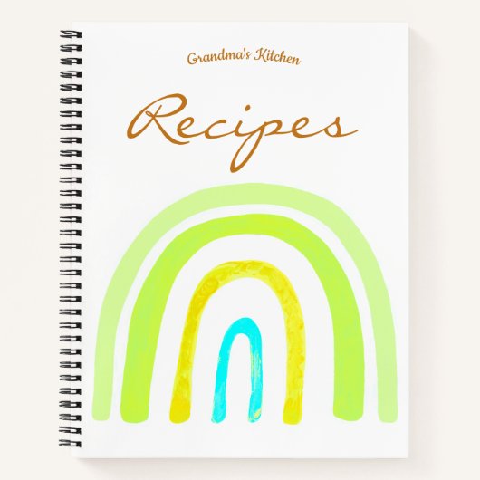 Grandma's Boho Kitchen Recipes Notebook Notitieboek (Voorkant)