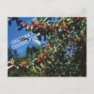 Grandma's Cherry Pie Recipe Briefkaart