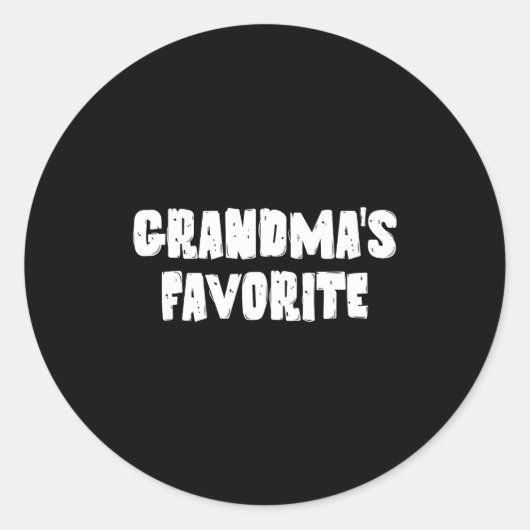 Grandmas Favorite  Ronde Sticker (Voorkant)