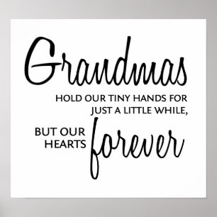 Grandmas Forever Black Poster