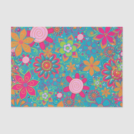 Grandma's Garden-TISSUE WRAPPING PAPER 05 Tissuepapier (Voorkant)