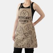 Grandmas Gift Nana Burlap Kitchen Baking Apron Schort (Insitu)