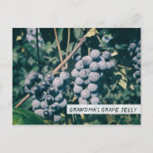 Grandma's Grape Jelly Recipe Paarse Grapes Jam Briefkaart (Voorkant)