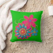 Grandmas Jardin Fleurs vert Jeu Oreiller (Couverture)