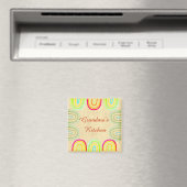 Grandma's Kitchen Folk Rainbow Pattern Magneet (Insitu (Vaatwasser))