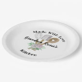 Grandma's Kitchen | Made with Love Personalized Papieren Bordje (Gekanteld)