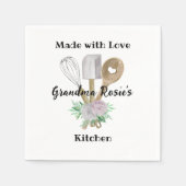 Grandma's Kitchen | Made with Love Personalized Servet (Voorkant)