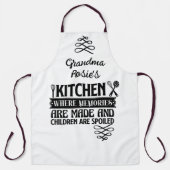 Grandma's Kitchen | Memories Made Children Spoiled Schort (Voorkant)