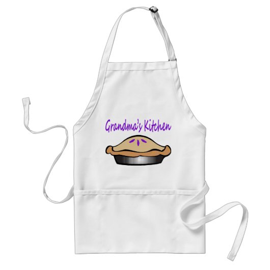 Grandmas Kitchen Paarse Pie Standaard Schort (Voorkant)