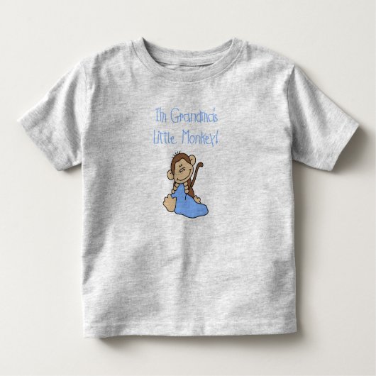 Grandma's kleine aap kinder shirts (Voorkant)