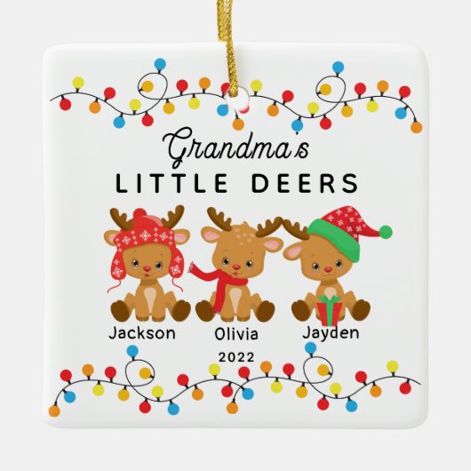 Grandma's Little Deers Christmas Ornament (Voorkant)