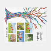 Grandma's Photo Collage Fleece Blanket (Voorkant (Horizontaal))