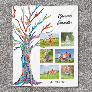 Grandma's Photo Collage Fleece Blanket Deken