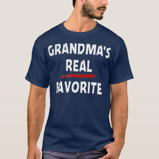Grandmas Real Favorite Grandchild Funny Sibling T-shirt