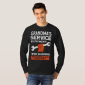 Grandmas Service No Payment Open 24 Hours Grandm T-shirt (Voorkant volledig)