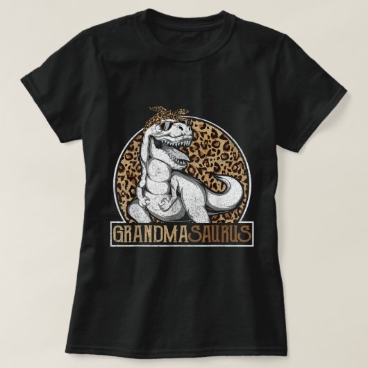 Grandmasaurus Dinosaur Grandma Leopard Shirt Mothe (Design voorkant)