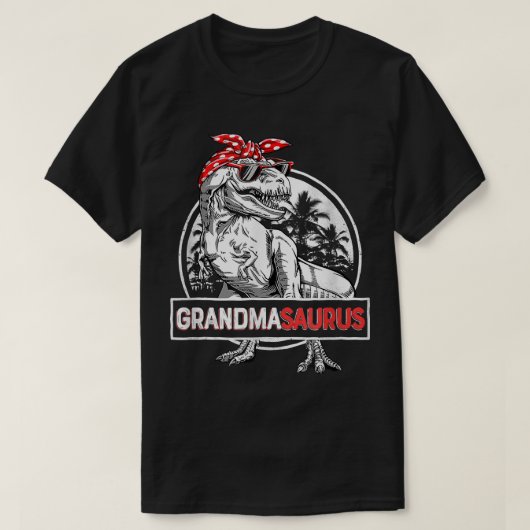 Grandmasaurus T Rex Dinosaur Grandma Saurus T-shirt (Design voorkant)