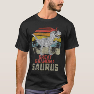 Grandmasaurus T Rex Dinosaur Great Grandma Saurus T-shirt