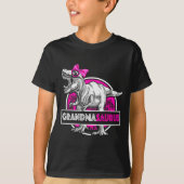 Grandmasaurus T-rex Matching Funny Grandma Saurus T-shirt (Voorkant)