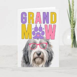 GrandMAW Bearded Collie Hond Grappige Grootouders  Feestdagen Kaart