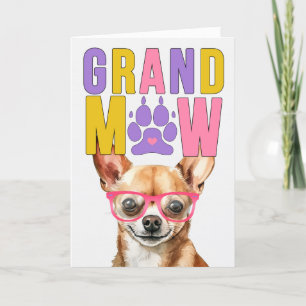 GrandMAW Chihuahua Hond GrandDOG Grootouders Dag Feestdagen Kaart