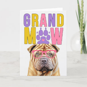 GrandMAW Shar Pei GrandDOG Grootouders Dag Feestdagen Kaart