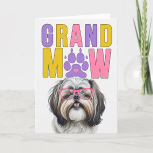 GrandMAW Shih Tzu GrandDOG Grootouders Dag Feestdagen Kaart