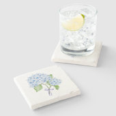 Grandmillenail hortensia boog waterverf preppy stenen onderzetter (Zijkant)