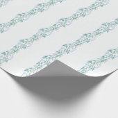 Grandmillenial Blue Bow Garland Cadeaupapier (Hoek)