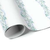 Grandmillenial Blue Bow Garland Cadeaupapier (Rol Hoek)