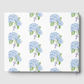 Grandmillenial floral hortensia boog blauwe preppy gastenboek (Achterkant)