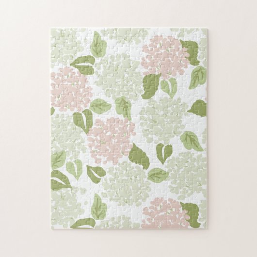 Grandmillenial hydrangea floral preppy legpuzzel (Verticaal)