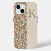 Grandmillenial MONOGRAM K BG RODE BLOEMEN Case-Mate iPhone Case (Achterkant)