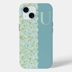 Grandmillenial MONOGRAM U ACQUA LITTLE FLOWERS Cas