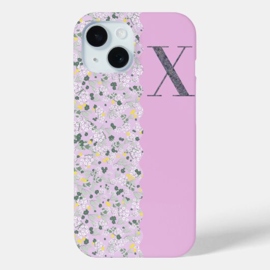 Grandmillenial MONOGRAM X LILA KLEINE BLOEM Case-Mate iPhone Case (Achterkant)