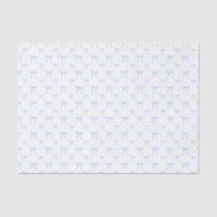 Grandmillennial Blue Bow Coquette Tissue Paper Tissuepapier