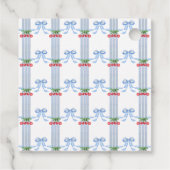 Grandmillennial Cherry Bows Waterverf Bedankjes Labels (Achterkant)